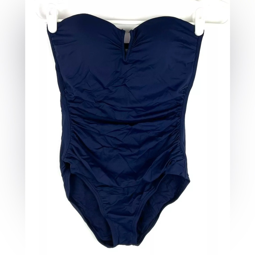 Tommy Bahama Women’s Bandeau Blue One Piece Swimsuit Size 4